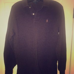Brown Long Sleeve Polo Ralph Lauren